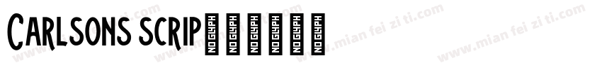 Carlsons scrip字体转换